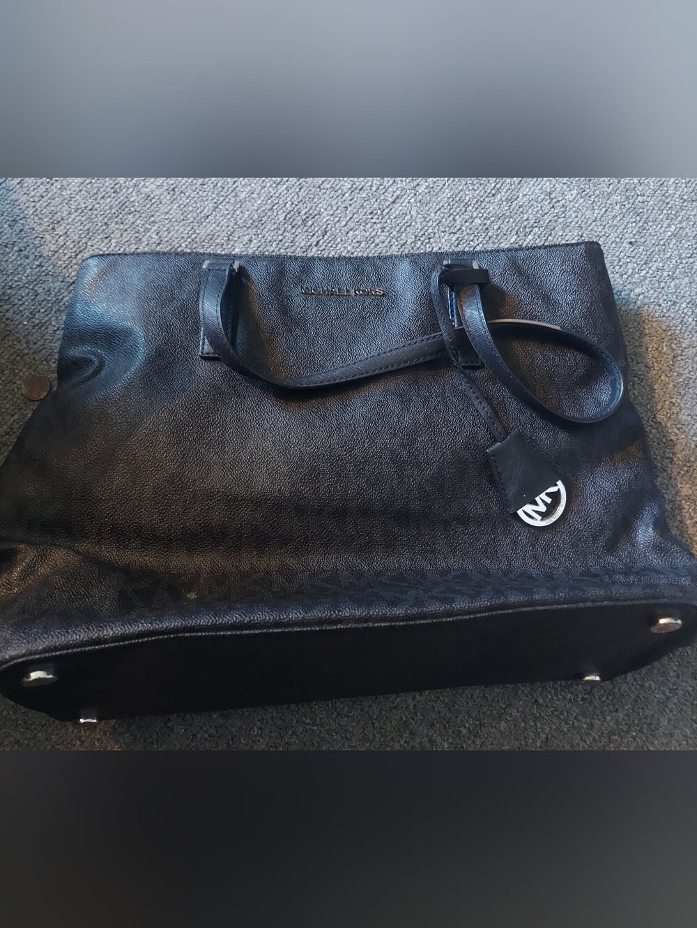 Michael Kors Black Leather Tote Bag